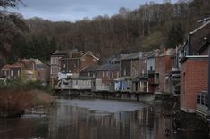 A row of houses bordering the Vesdre in neighbouring Chaudfontaine, March 1st 2024. 25 out of 27 would be destroyed only a week later as flood risks had been evaluated as too high.